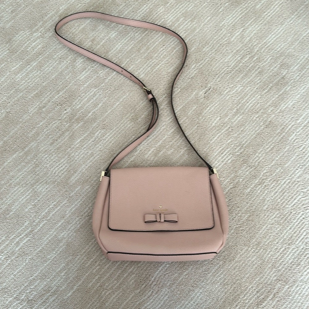 Leather Kate Spade Shoulder Bag Light Pink